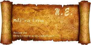 Móra Erna névjegykártya